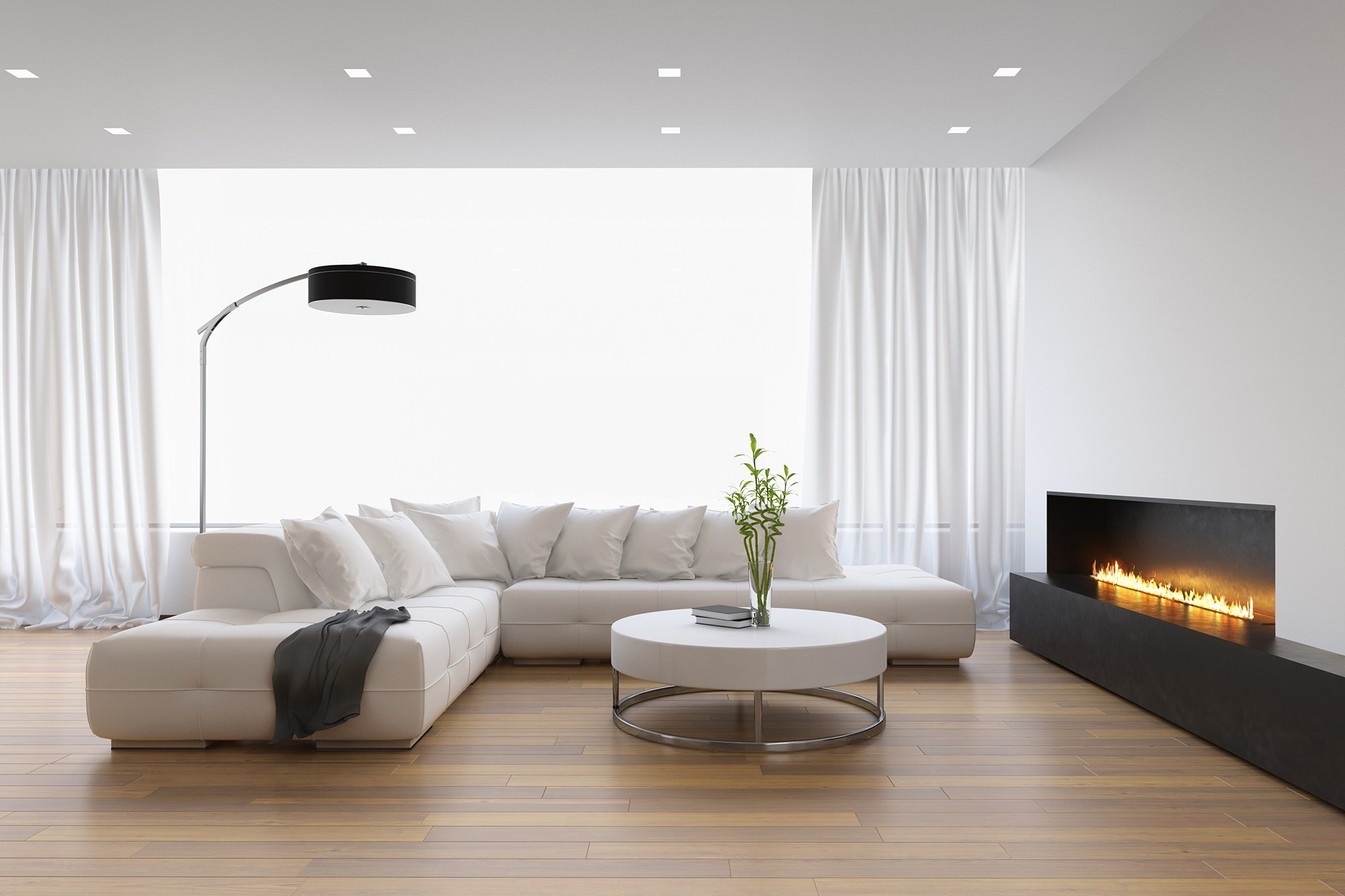 gas heater in living room